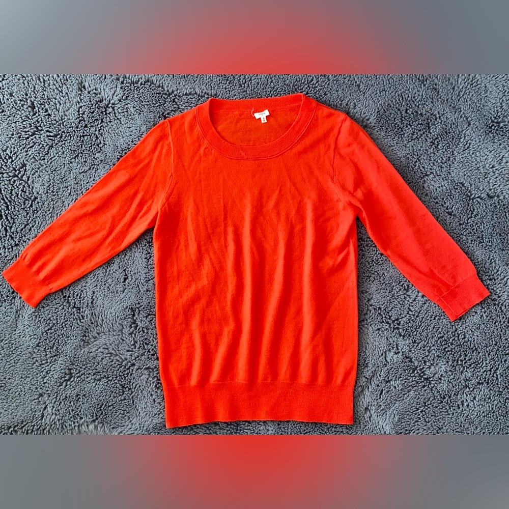 J CREW RED KNIT CREWNECK SWEATER // SIZE SMALL❤️
